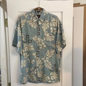 Blue Floral Men's Shirt Neiman Marcus brand